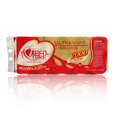 心相印 红悦系列三层卷筒卫生纸 200g*10卷 厕纸 草纸